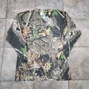 Vintage Sasquatch Men's Large Mossy Oak Break Up Vented Long Sleeve Shirt NWT
